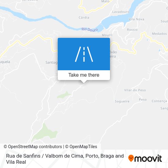 Rua de Sanfins / Valbom de Cima mapa