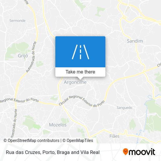 Rua das Cruzes mapa
