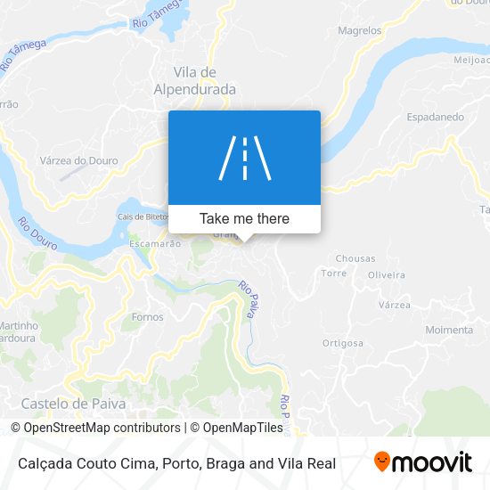 Calçada Couto Cima mapa
