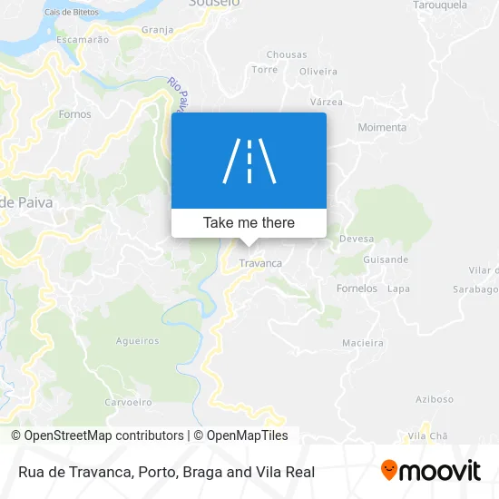 Rua de Travanca map