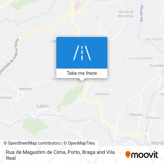 Rua de Magustim de Cima mapa
