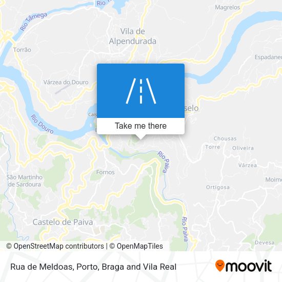 Rua de Meldoas mapa