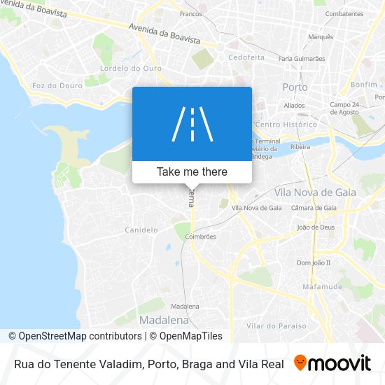 Rua do Tenente Valadim mapa