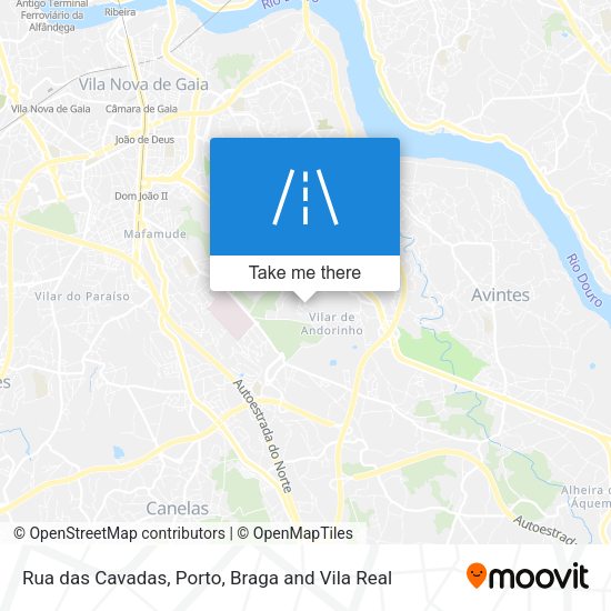 Rua das Cavadas mapa