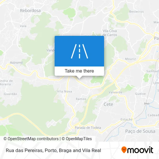 Rua das Pereiras map