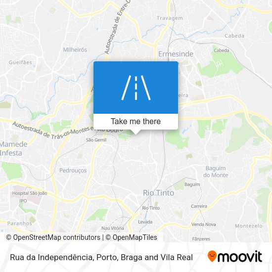 Rua da Independência mapa