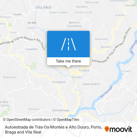 Autoestrada de Trás-Os-Montes e Alto Douro map