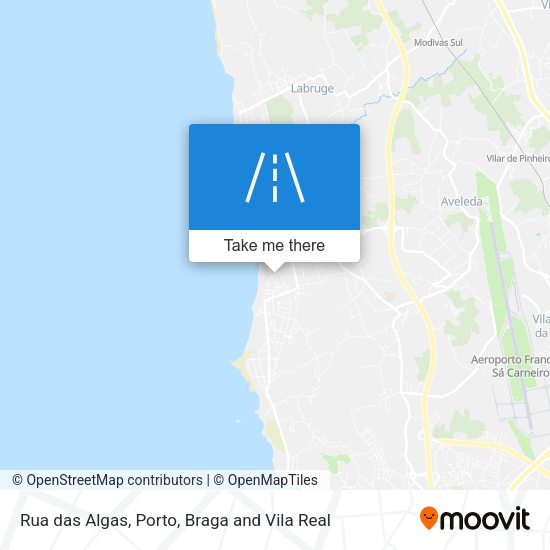 Rua das Algas mapa