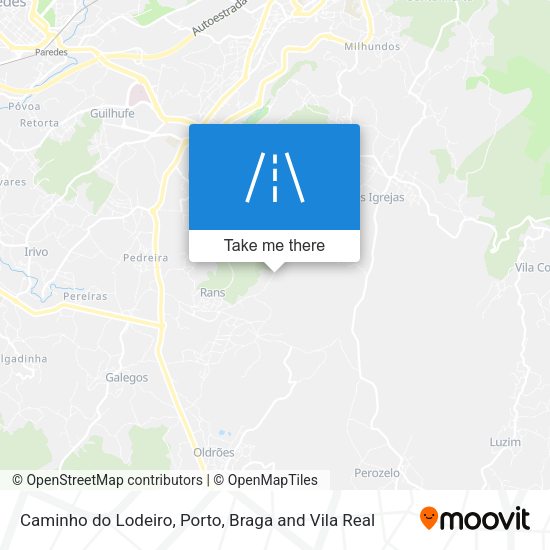 Caminho do Lodeiro mapa