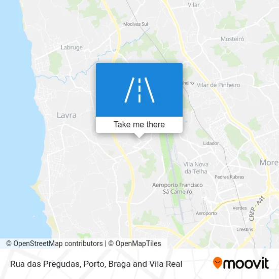 Rua das Pregudas map