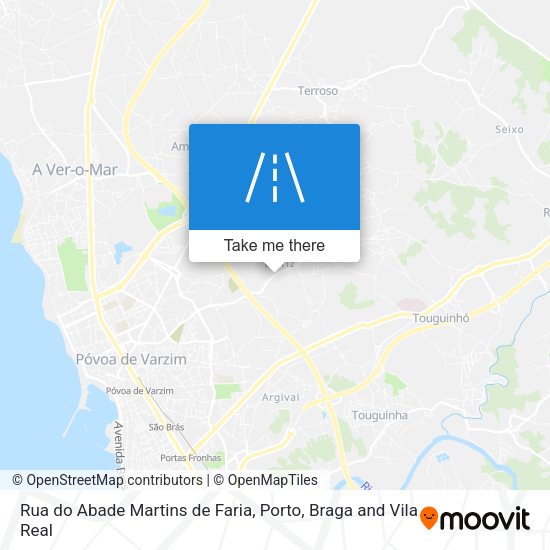 Rua do Abade Martins de Faria mapa