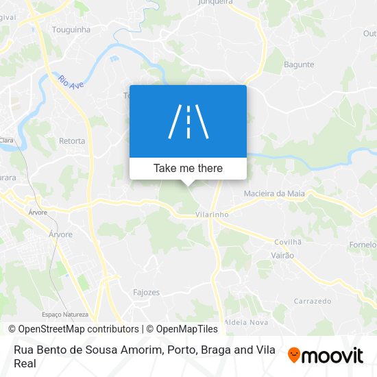 Rua Bento de Sousa Amorim mapa