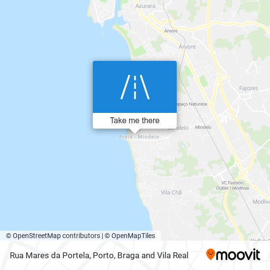 Rua Mares da Portela mapa