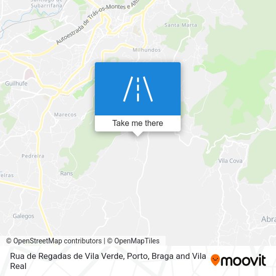 Rua de Regadas de Vila Verde map