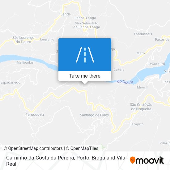 Caminho da Costa da Pereira mapa