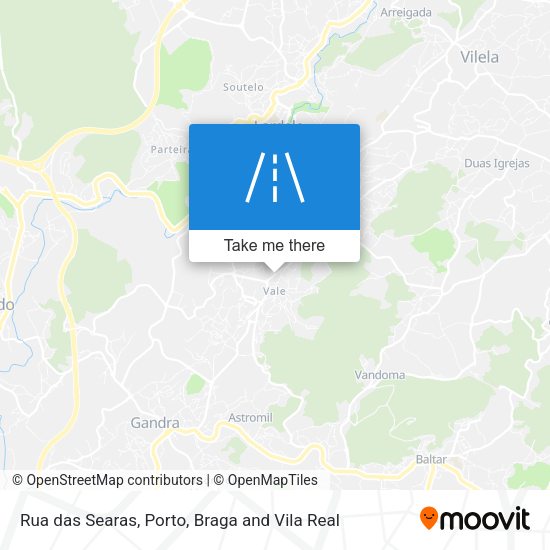 Rua das Searas mapa