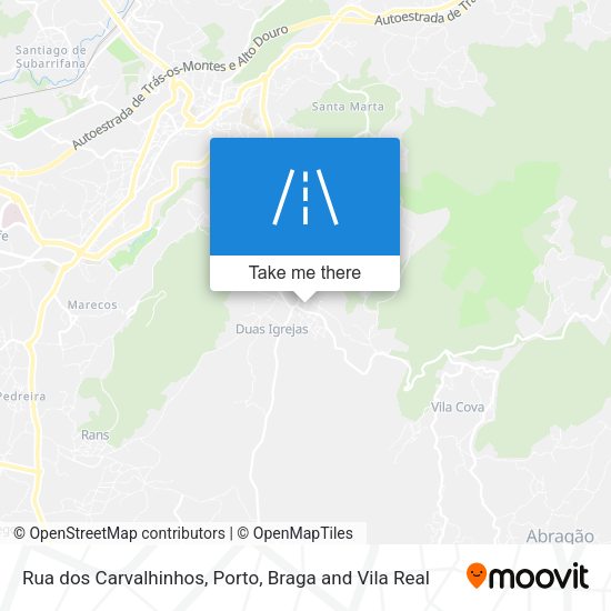 Rua dos Carvalhinhos mapa