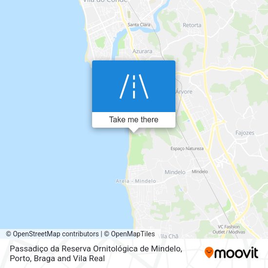 Passadiço da Reserva Ornitológica de Mindelo map