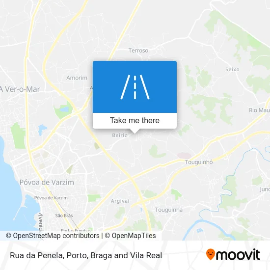 Rua da Penela map