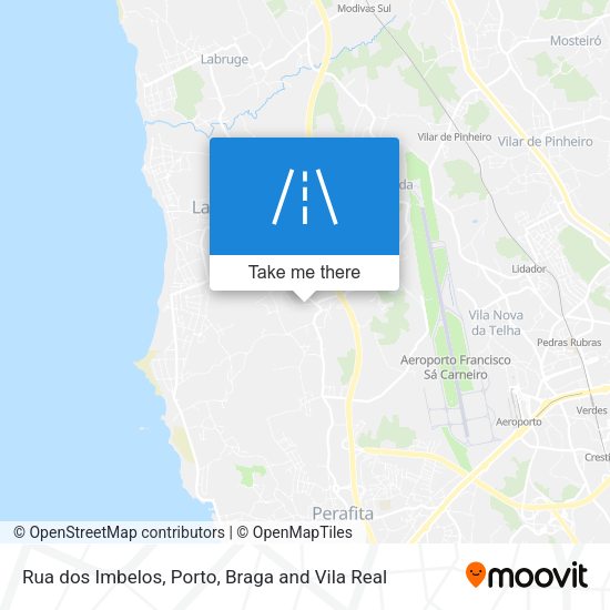 Rua dos Imbelos mapa