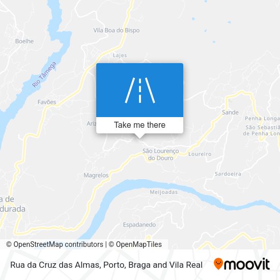 Rua da Cruz das Almas mapa