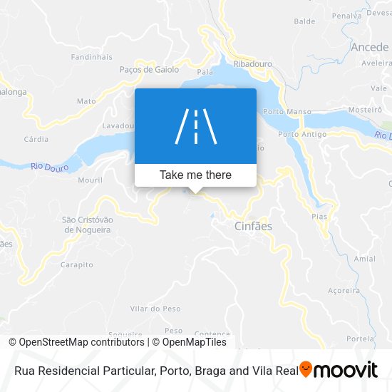 Rua Residencial Particular mapa