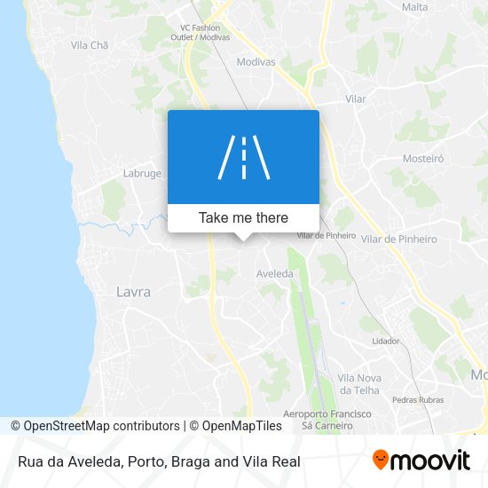 Rua da Aveleda mapa