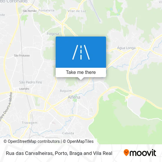 Rua das Carvalheiras map