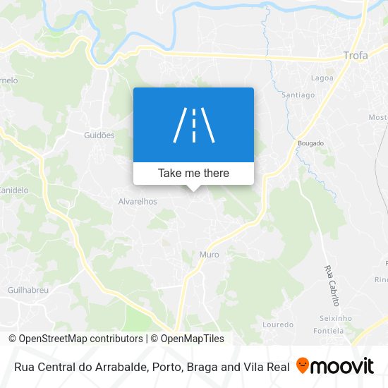 Rua Central do Arrabalde mapa