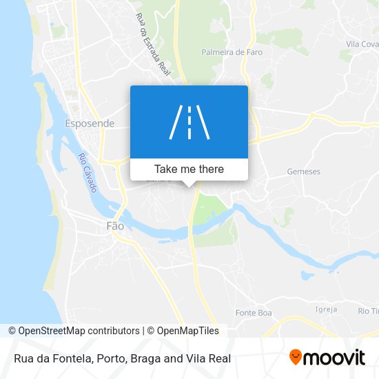 Rua da Fontela mapa