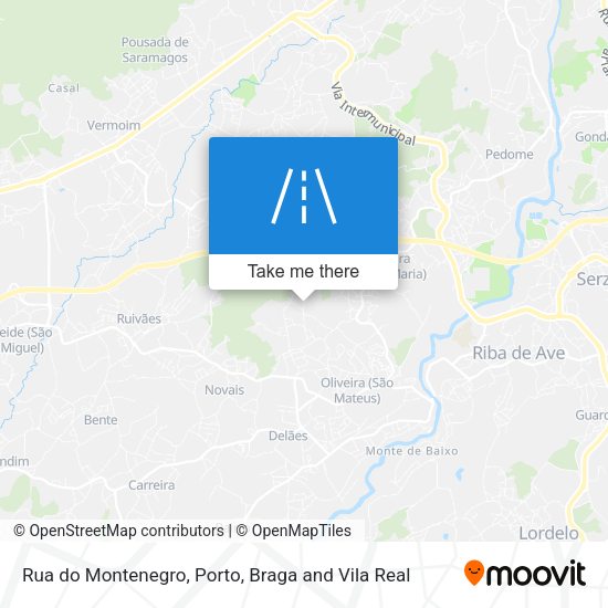 Rua do Montenegro mapa