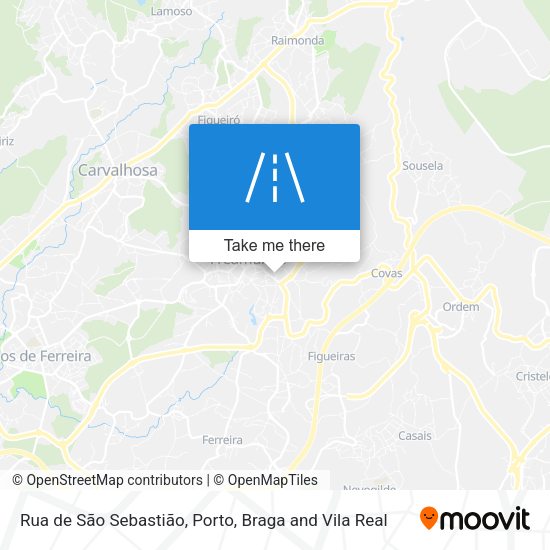Rua de São Sebastião mapa