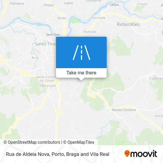 Rua de Aldeia Nova map