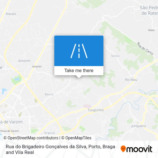 Rua do Brigadeiro Gonçalves da Silva map