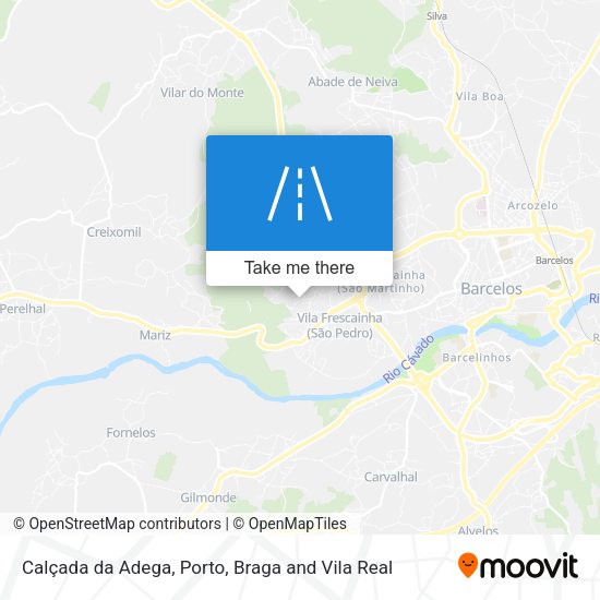 Calçada da Adega mapa