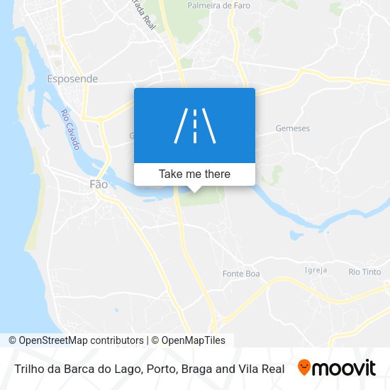 Trilho da Barca do Lago mapa