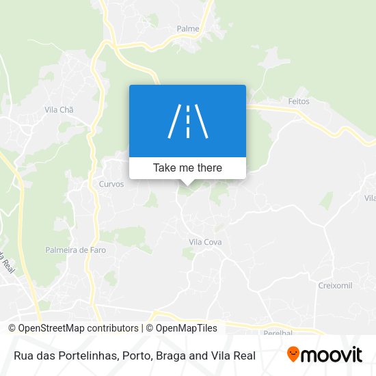 Rua das Portelinhas mapa