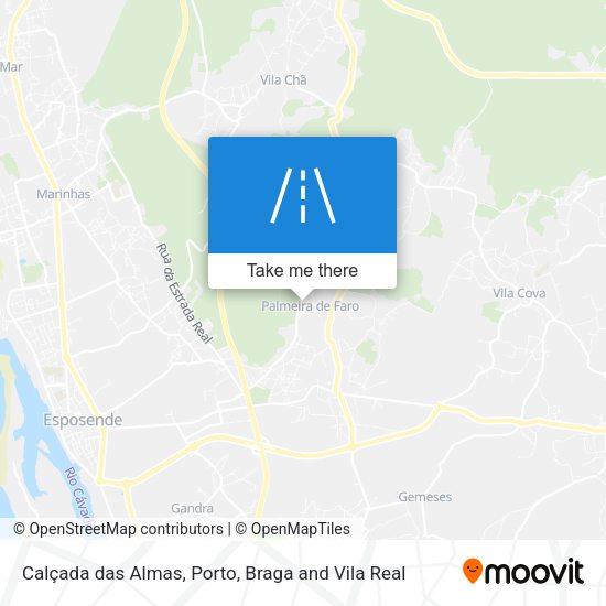 Calçada das Almas map