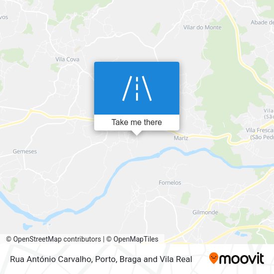 Rua António Carvalho mapa