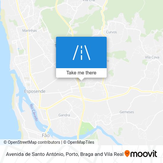Avenida de Santo António mapa