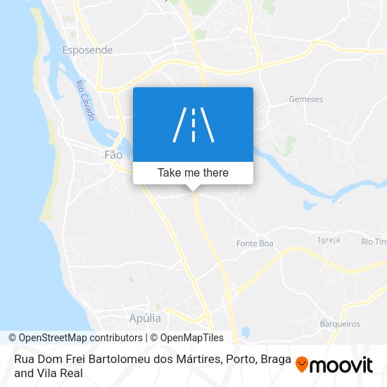 Rua Dom Frei Bartolomeu dos Mártires mapa