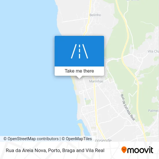 Rua da Areia Nova map