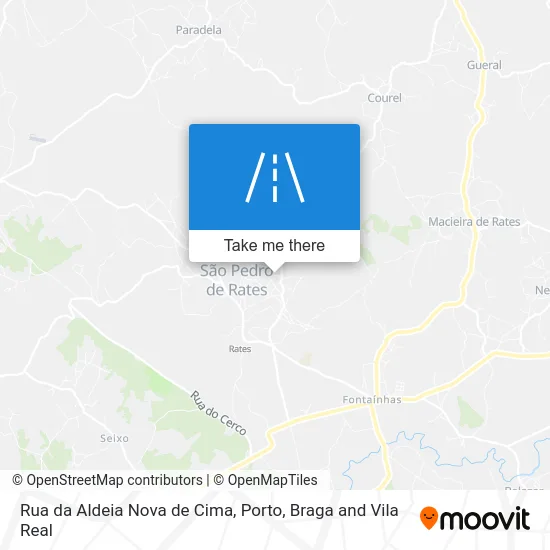 Rua da Aldeia Nova de Cima map