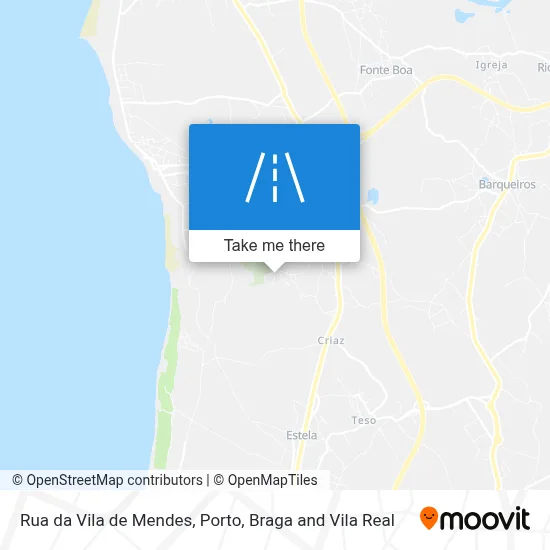 Rua da Vila de Mendes map