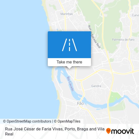 Rua José César de Faria Vivas mapa