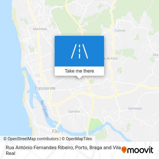 Rua António Fernandes Ribeiro mapa
