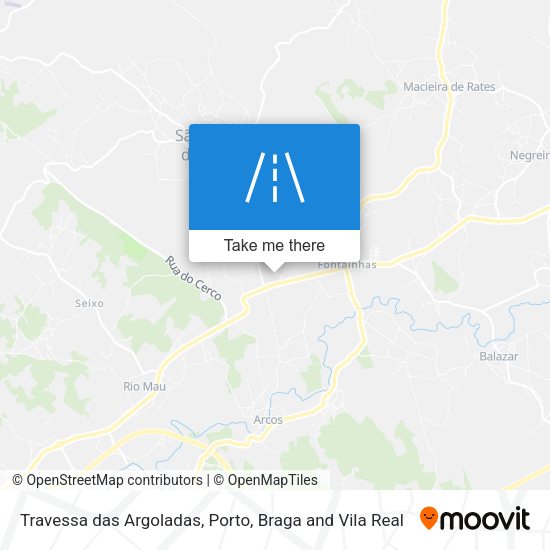 Travessa das Argoladas mapa