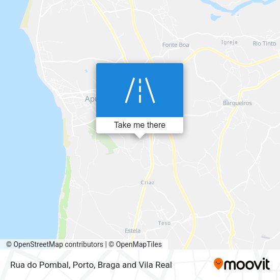 Rua do Pombal mapa