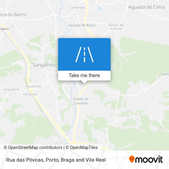 Rua das Póvoas mapa