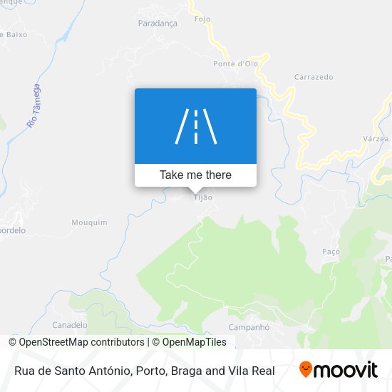 Rua de Santo António map